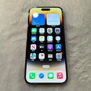 Apple iPhone with Black and Silver Frame